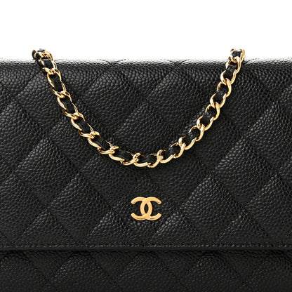 Chanel Caviar Quilted Wallet on Chain WOC Black 8 of 13