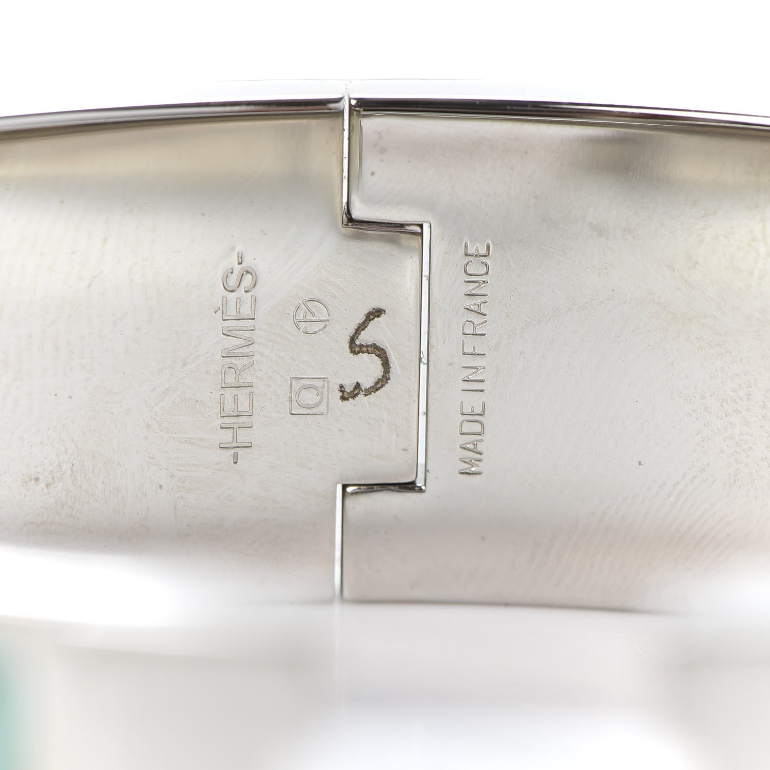Hermes Enamel Wide Clic Clac H Bracelet GM Lagon 3 of 4