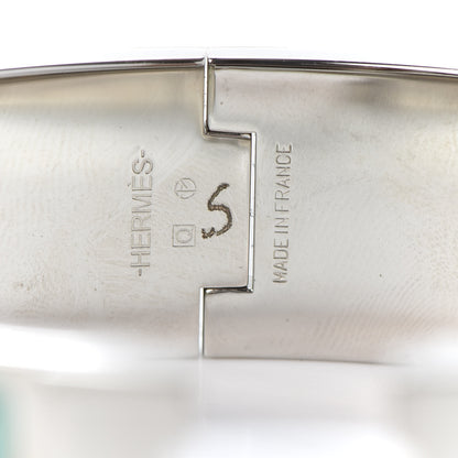 Hermes Enamel Wide Clic Clac H Bracelet GM Lagon 3 of 4