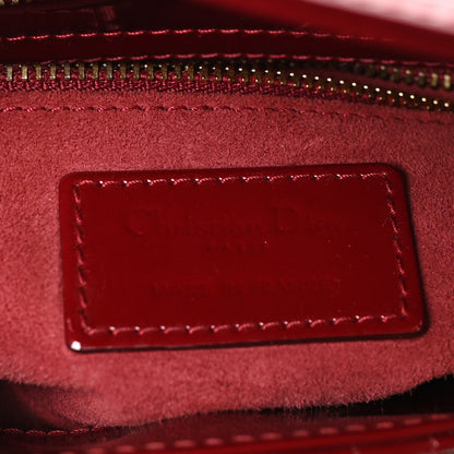 Christian Dior Patent Cannage Mini Lady Dior Red 6 of 10