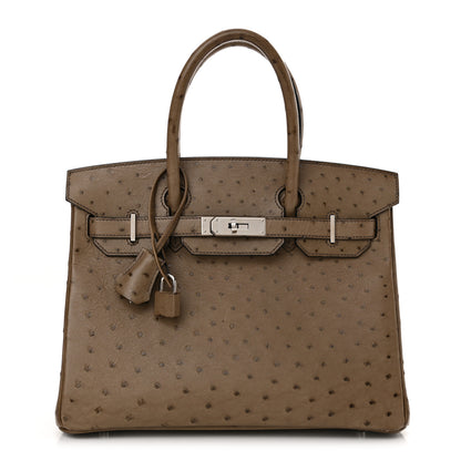 Hermes Ostrich Birkin 30 Mousse 1 of 15