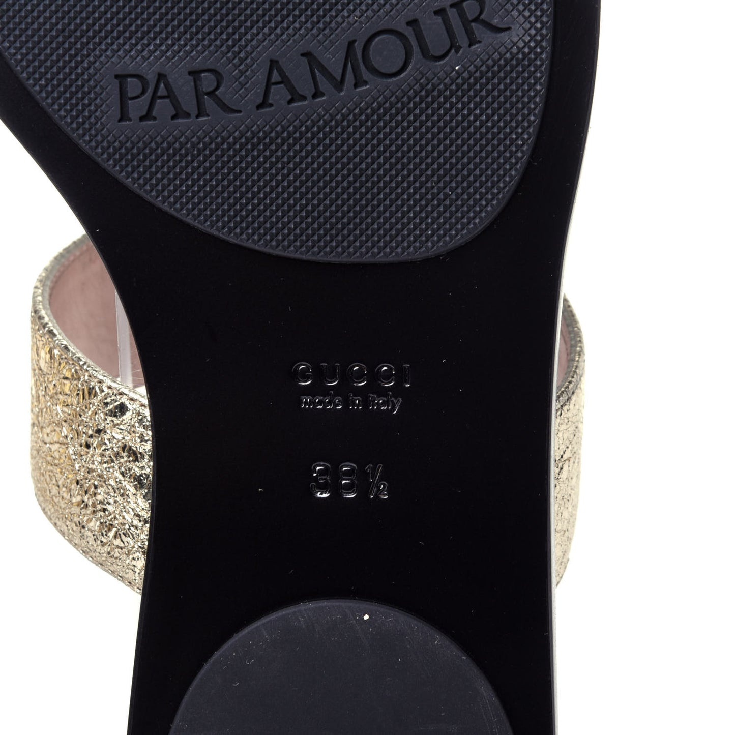 Nappa Silk Galassia GG Marmont Thong Flat Sandals 38.5 Platino