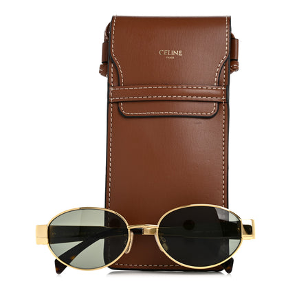Celine Metal Triomphe 01 Sunglasses CL40235U Gold Green 7 of 7