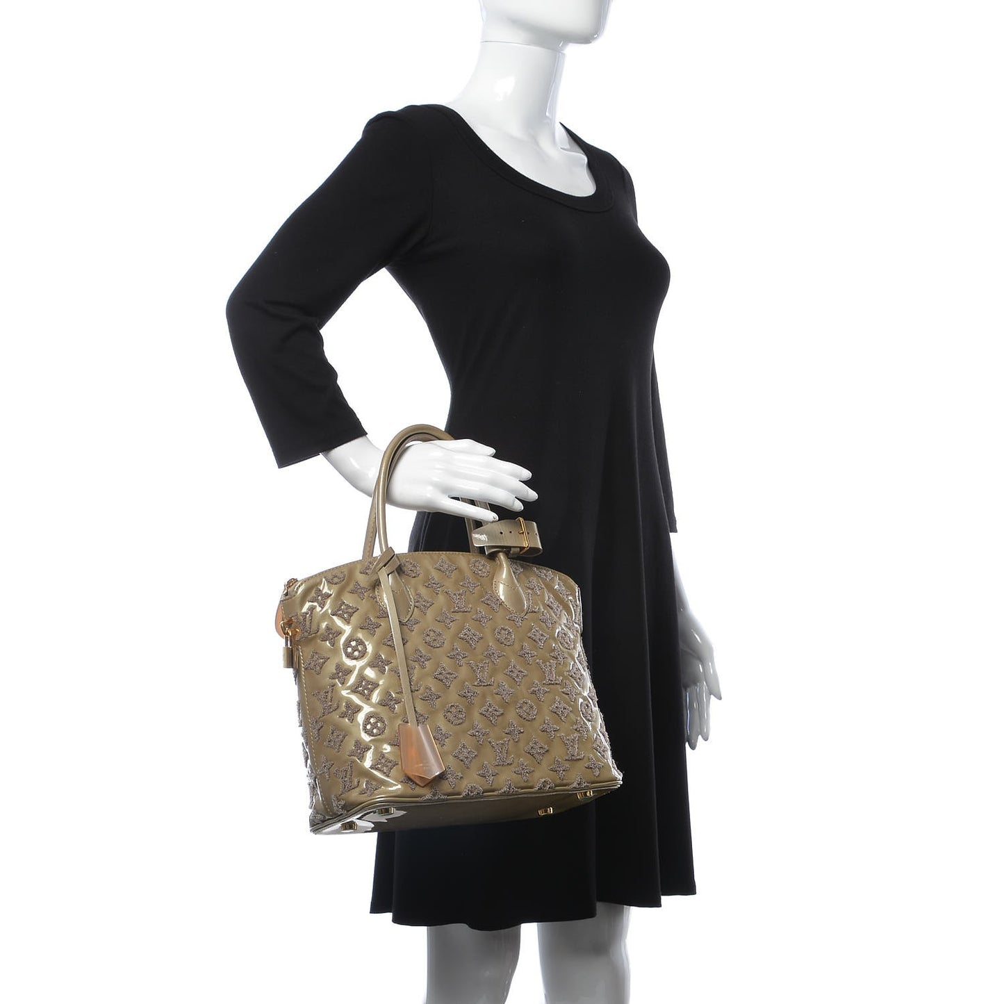 Patent Lambskin Fascination Lockit Gris