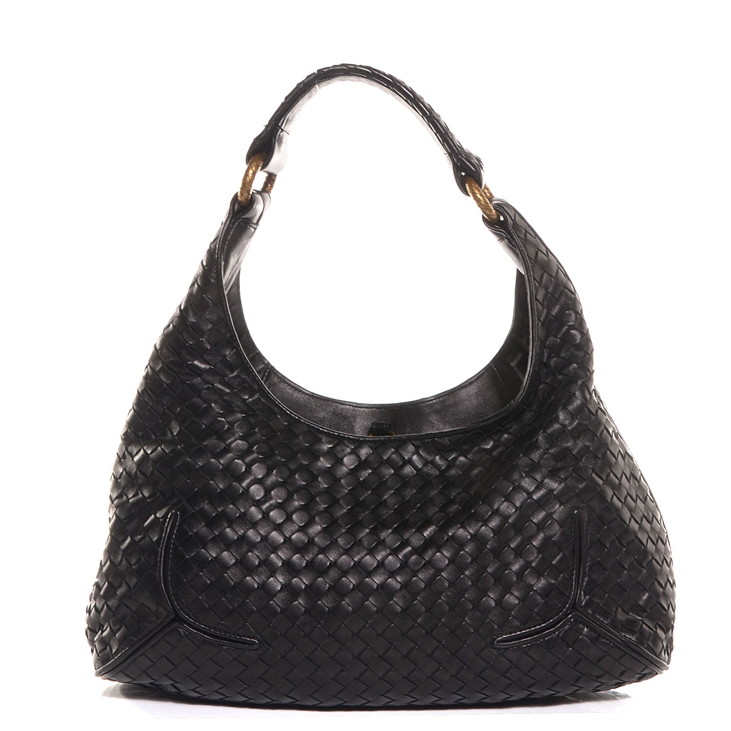 Bottega Veneta Nappa Intrecciato New Ball Hobo Nero Black 1 of 8