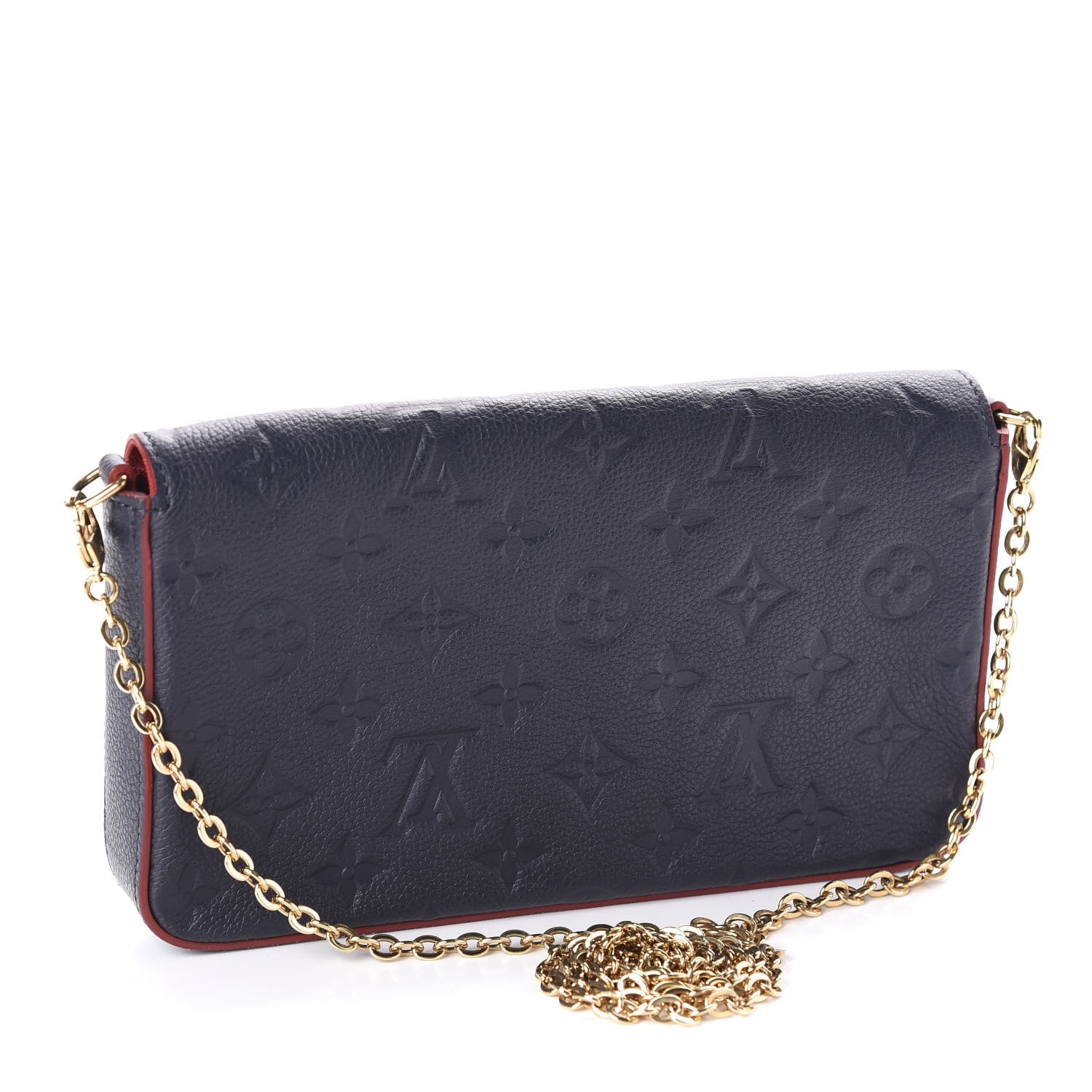 Louis Vuitton Empreinte Pochette Felicie Chain Wallet Marine Rouge 3 of 12