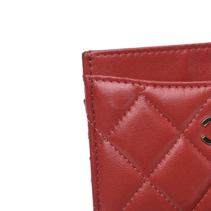 Chanel Lambskin Quilted Card Holder Red 9 of 9