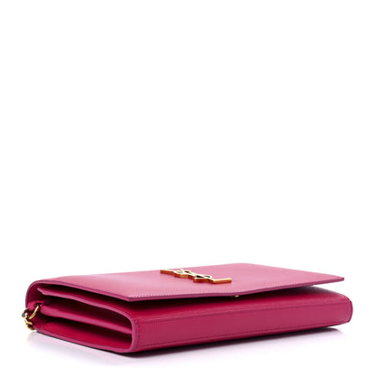 Saint Laurent Grain De Poudre Monogram Chain Wallet Bubblegum 4 of 11