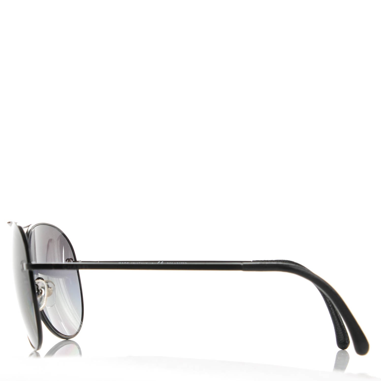 Chanel Polarized CC Aviator Sunglasses 4189-T-Q Black 2 of 5