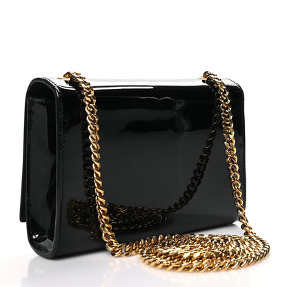 Saint Laurent Patent Small Classic Monogram Kate Tassel Satchel Black 3 of 11