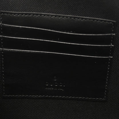 Gucci GG Supreme Monogram Web Small Shoulder Bag Black Grey 7 of 11