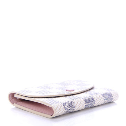 Louis Vuitton Damier Azur Rosalie Coin Purse Rose Ballerine 4 of 8