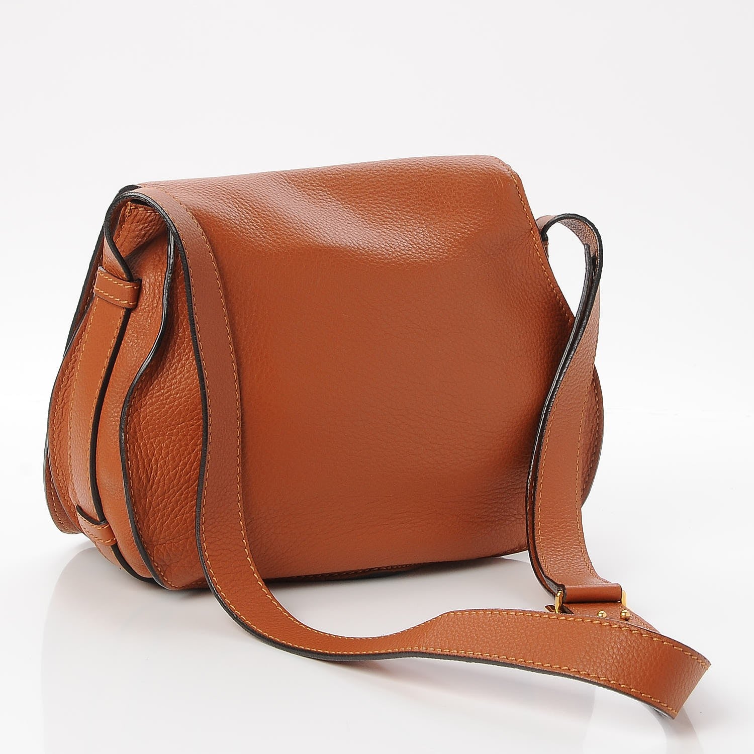 Chloe Calfskin Medium Marcie Round Crossbody Bag Tan 3 of 8