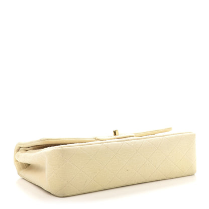 Chanel Jersey Quilted Medium Double Flap Beige 4 of 18