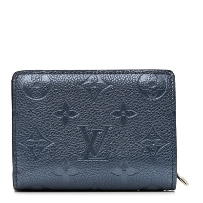 Louis Vuitton Metallic Empreinte Clea Wallet Navy Nacre 1 of 6