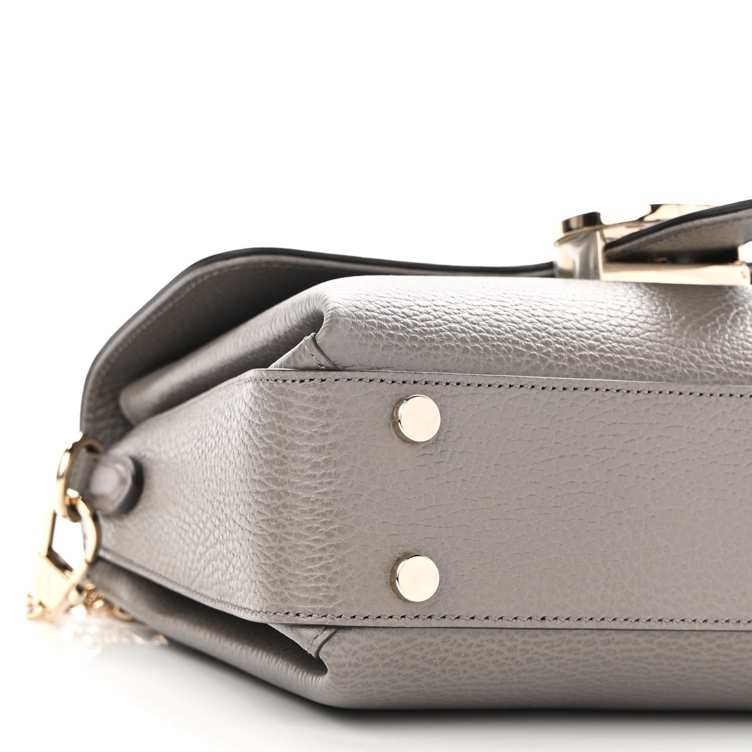 Gucci Dollar Calfskin Interlocking G Top Handle Shoulder Bag Loess 9 of 11