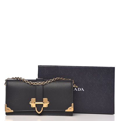 Prada Saffiano Cahier Mini Bag Black 11 of 11