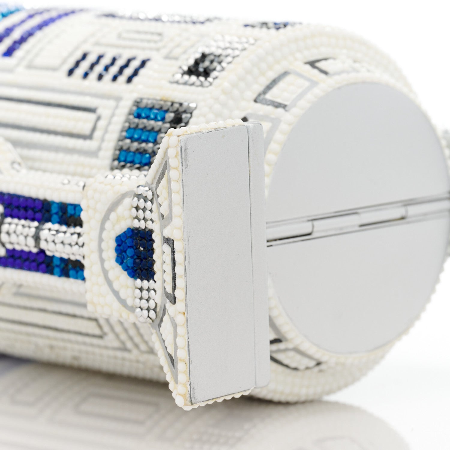 Judith Leiber x STAR WARS Crystal R2D2 Minaudiere Clutch Silver Multicolor 9 of 13