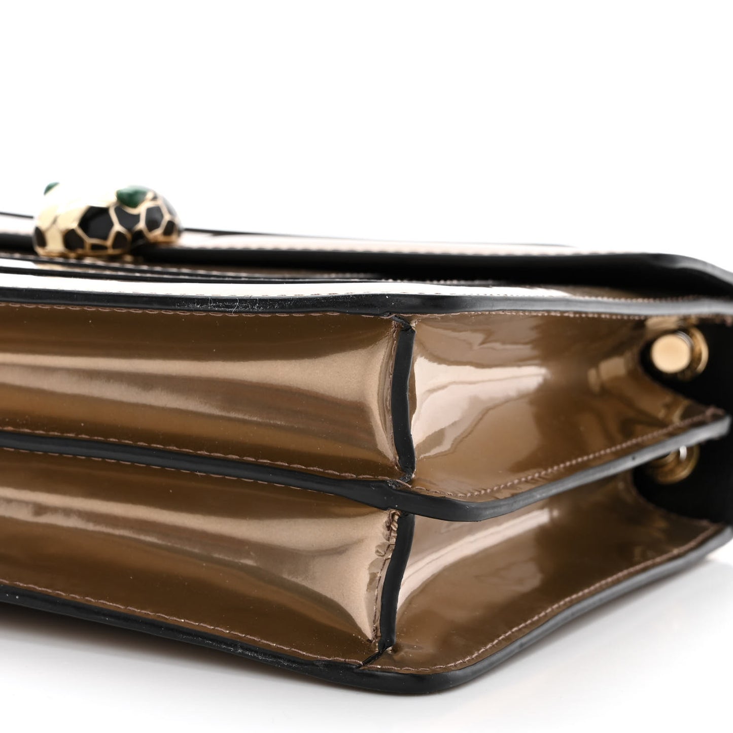Metallic Calfskin Serpenti Forever Crossbody Bag Bronze
