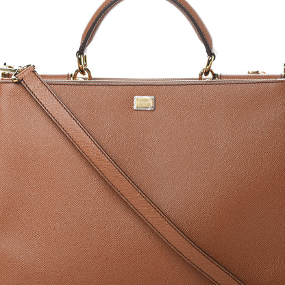Dolce & Gabbana Dauphine Miss Sicily Shopper Tote Caramello 9 of 12