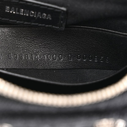 Balenciaga Washed Denim BB Monogram Le Cagole Mini Purse With Chain Black 9 of 12