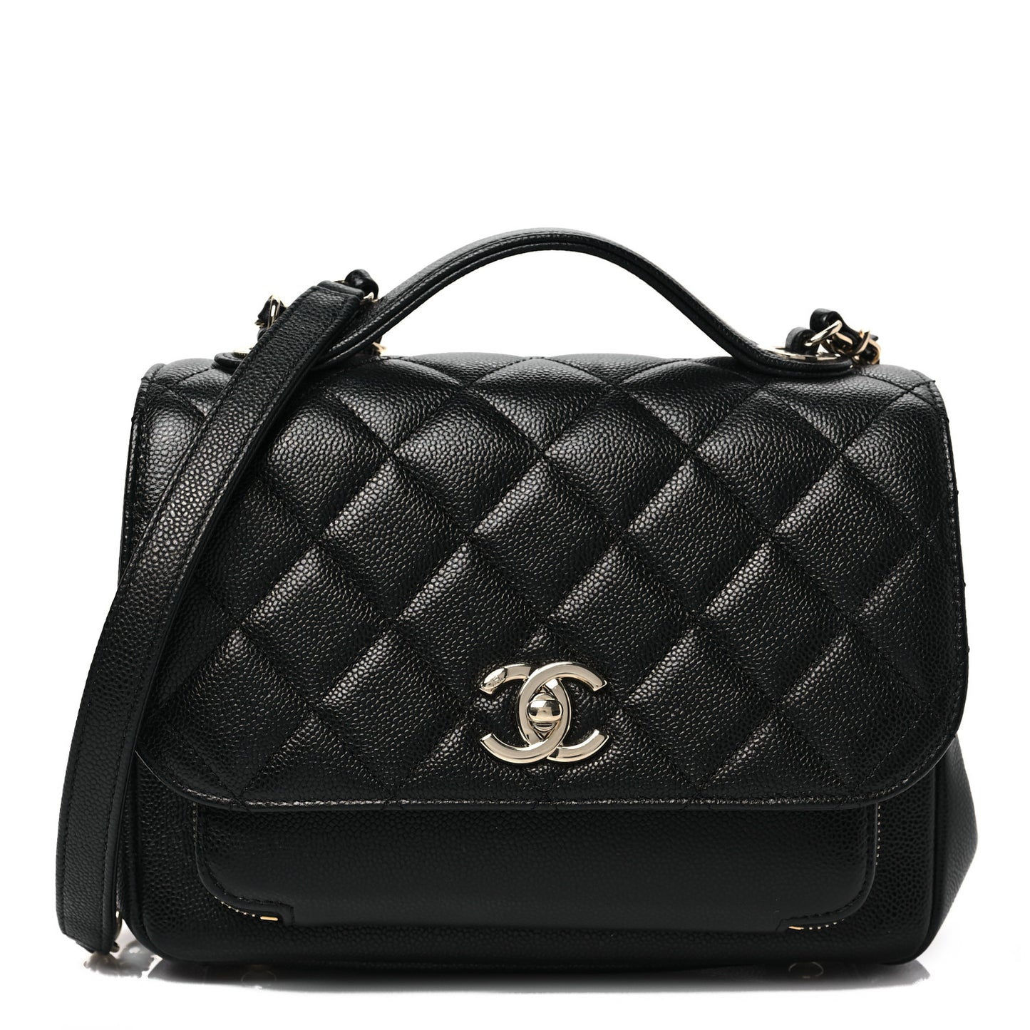 Caviar Quilted Medium Business Affinity Flap Black