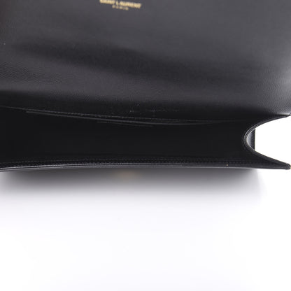 Saint Laurent Grain De Poudre Monogram Cassandre Clutch Black 5 of 8