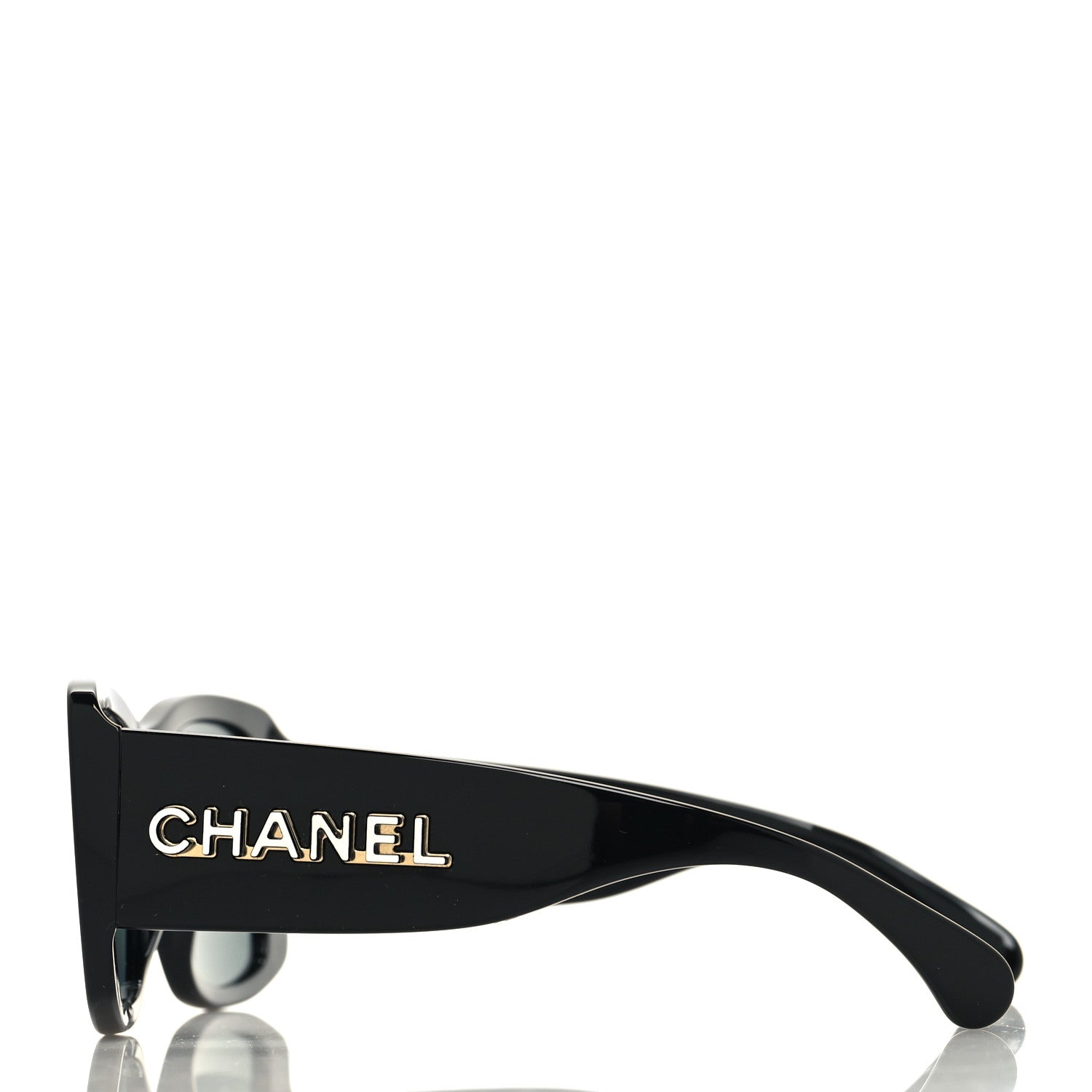 Chanel Acetate CC Logo Square Sunglasses 71472 Black 3 of 7