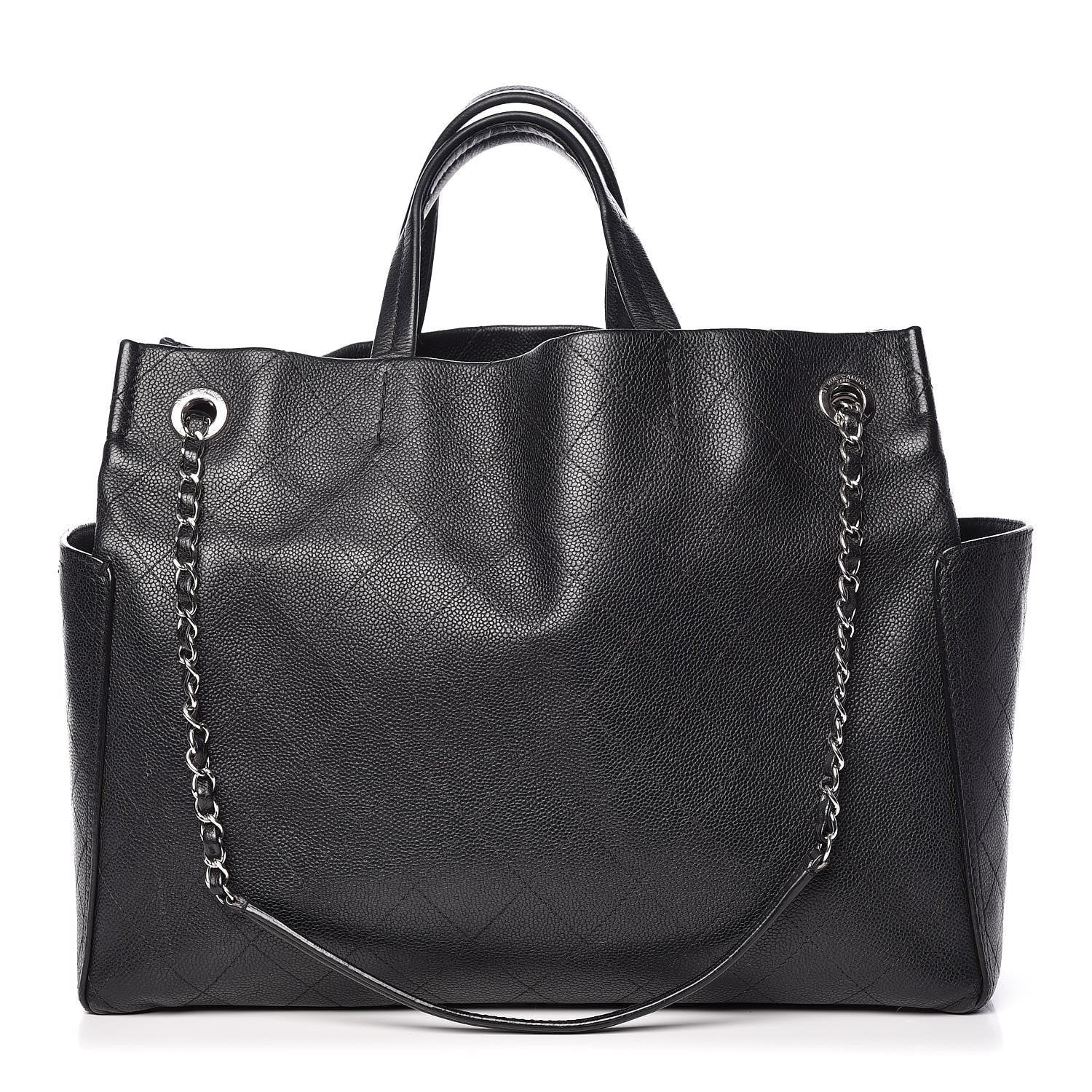 Chanel Grained Calfskin CC Pocket Tote Black 1 of 13