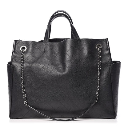Chanel Grained Calfskin CC Pocket Tote Black 1 of 13