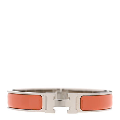 Hermes Enamel Narrow Clic Clac H Bracelet GM Mango 1 of 4