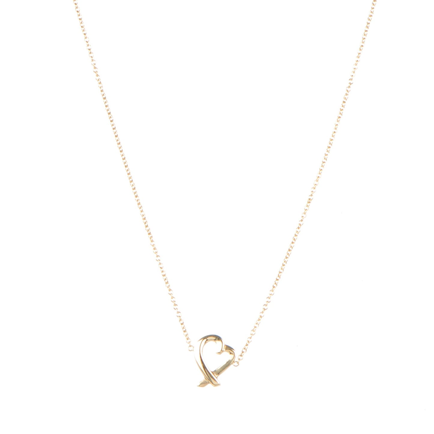 18K Yellow Gold Paloma Picasso Loving Heart Necklace
