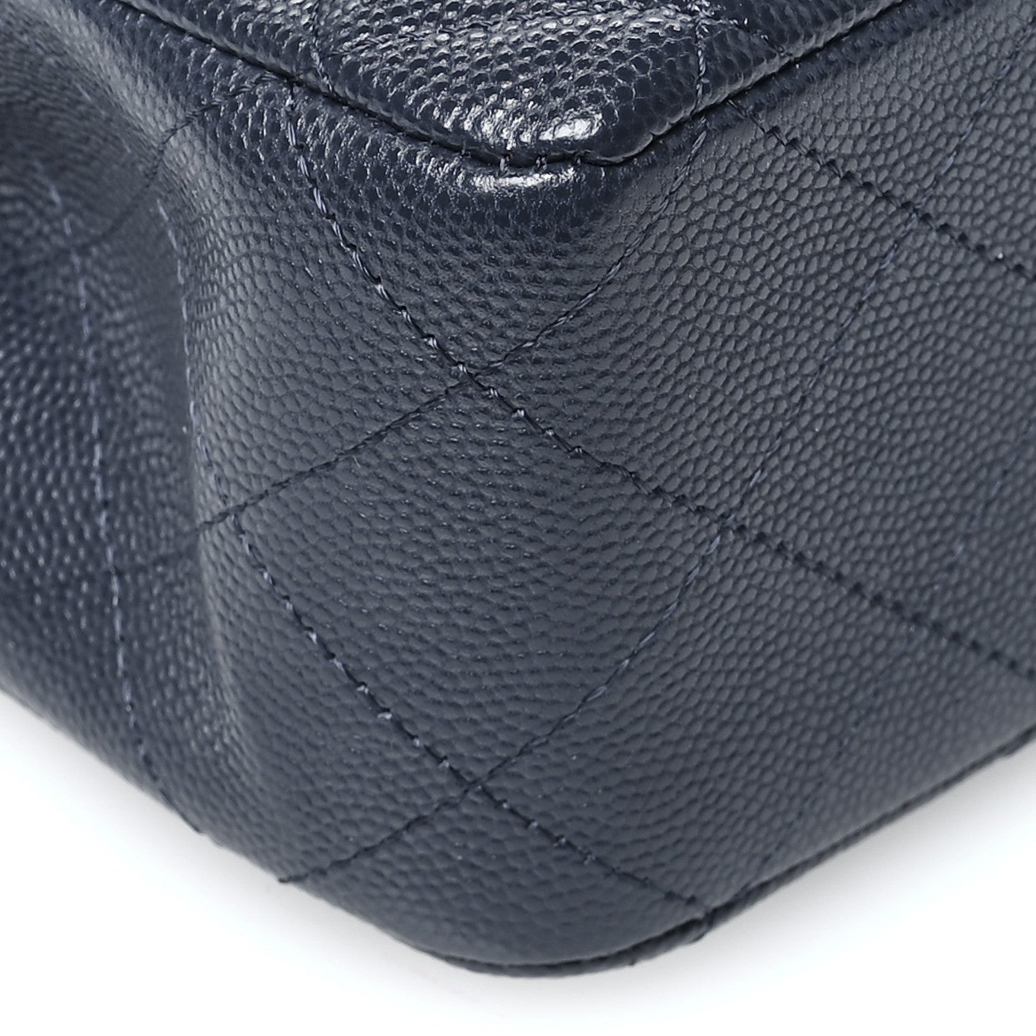 Chanel Caviar Quilted Medium Double Flap Navy 9 of 11