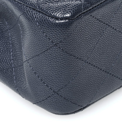 Chanel Caviar Quilted Medium Double Flap Navy 9 of 11