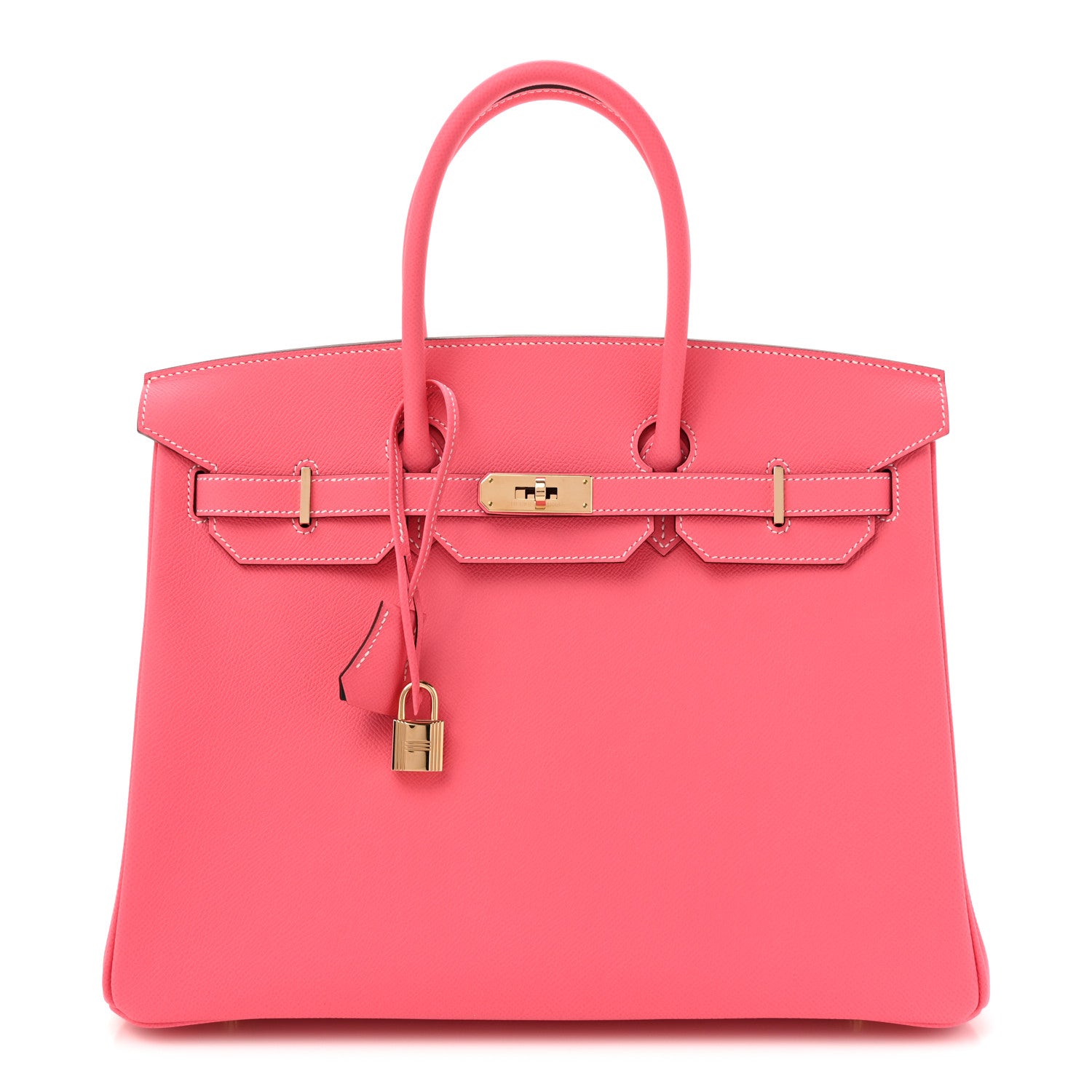 Hermes Epsom Horseshoe Birkin 35 Rose Azalee Malachite 1 of 11
