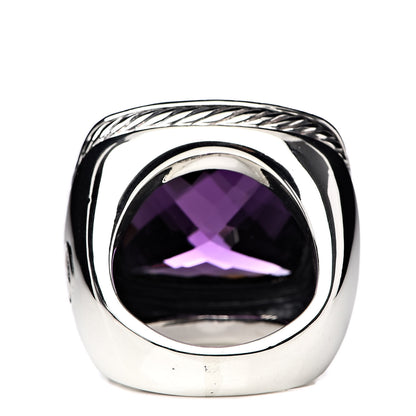 David Yurman Sterling Silver Diamond Amethyst 20mm Albion Statement Ring 52 6 4 of 5