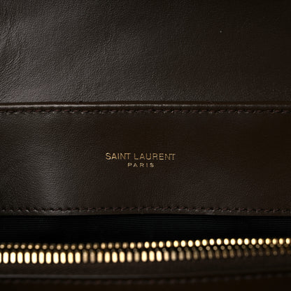 Saint Laurent Calfskin Y Quilted Monogram Medium Loulou Chain Satchel Soil Brown 6 of 13