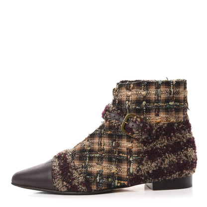 Chanel Tweed Pointed Toe CC Short Boots 36.5 Multicolor 1 of 9