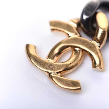 Chanel Metal CC Drop Earrings Ruthenium Gold 6 of 8