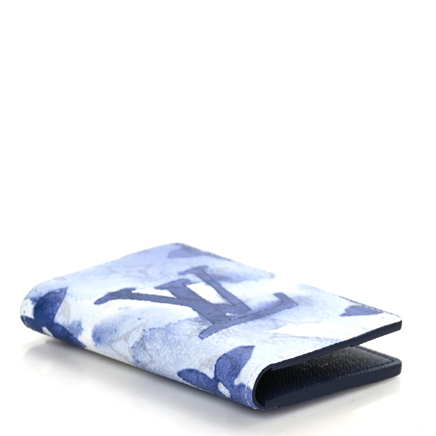 Monogram Watercolor Pocket Organizer Blue