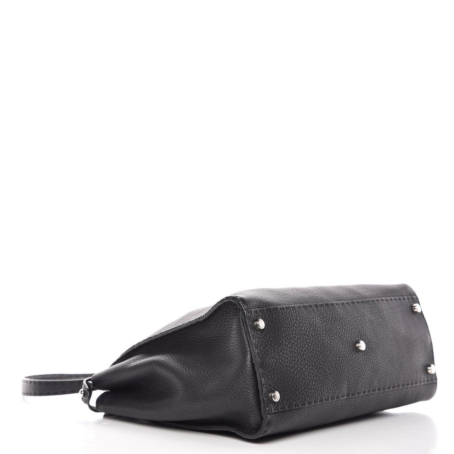 Cuoio Romano Selleria Bi-Color Large Peekaboo Iconic Satchel Black Mou
