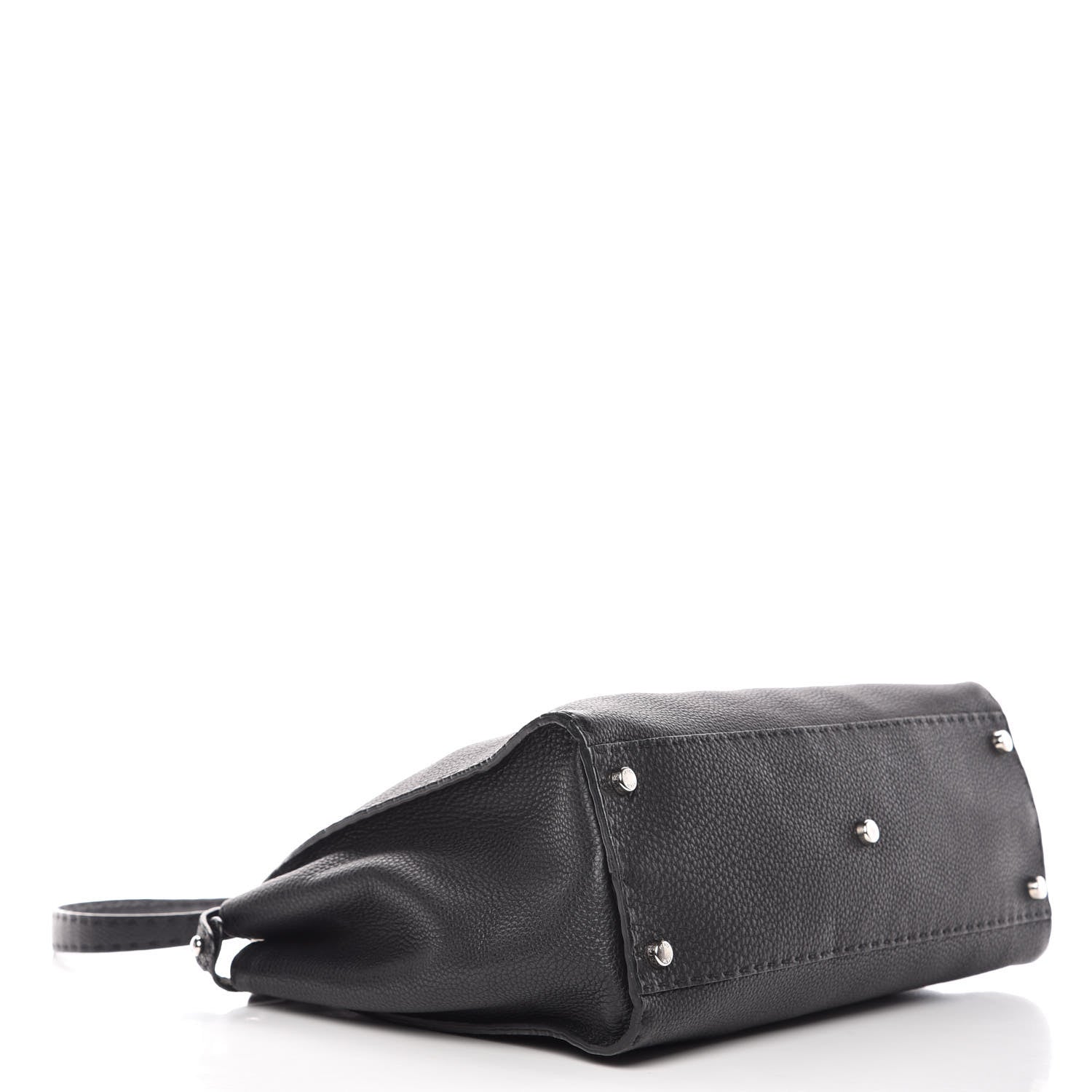 Fendi Cuoio Romano Selleria Bi-Color Large Peekaboo Iconic Satchel Black Mou 4 of 12