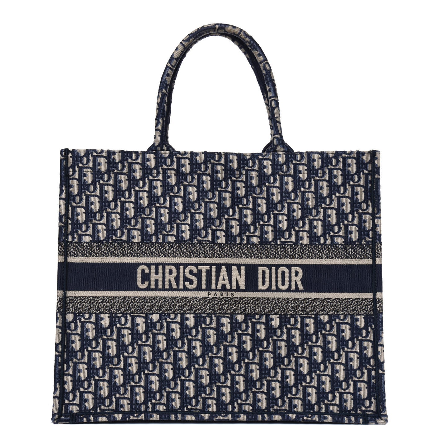 Oblique Book Tote Blue Multicolor