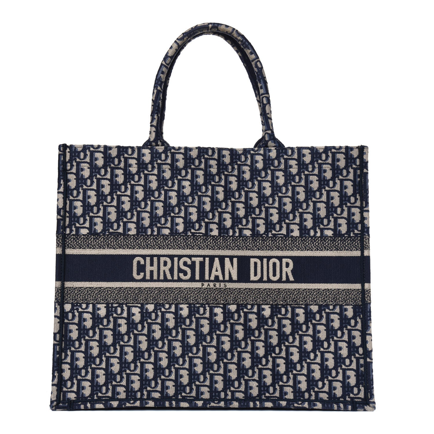 Christian Dior Oblique Book Tote Blue Multicolor 1 of 5