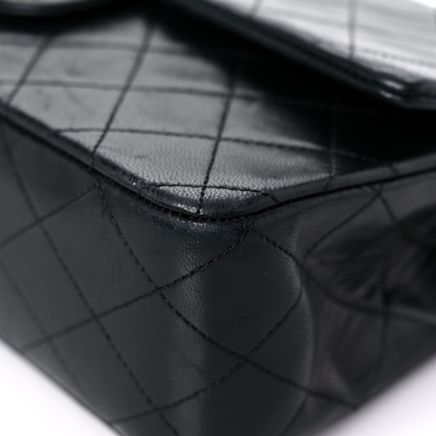 Chanel Lambskin Quilted Medium Double Flap Black 9 of 21