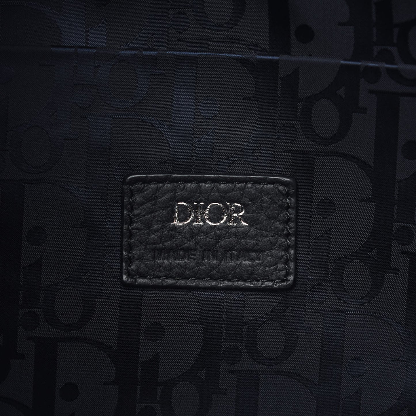 Grained Calfskin Saddle Soft Bag Black