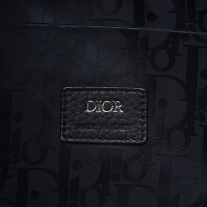 Christian Dior Grained Calfskin Saddle Soft Bag Black 6 of 9