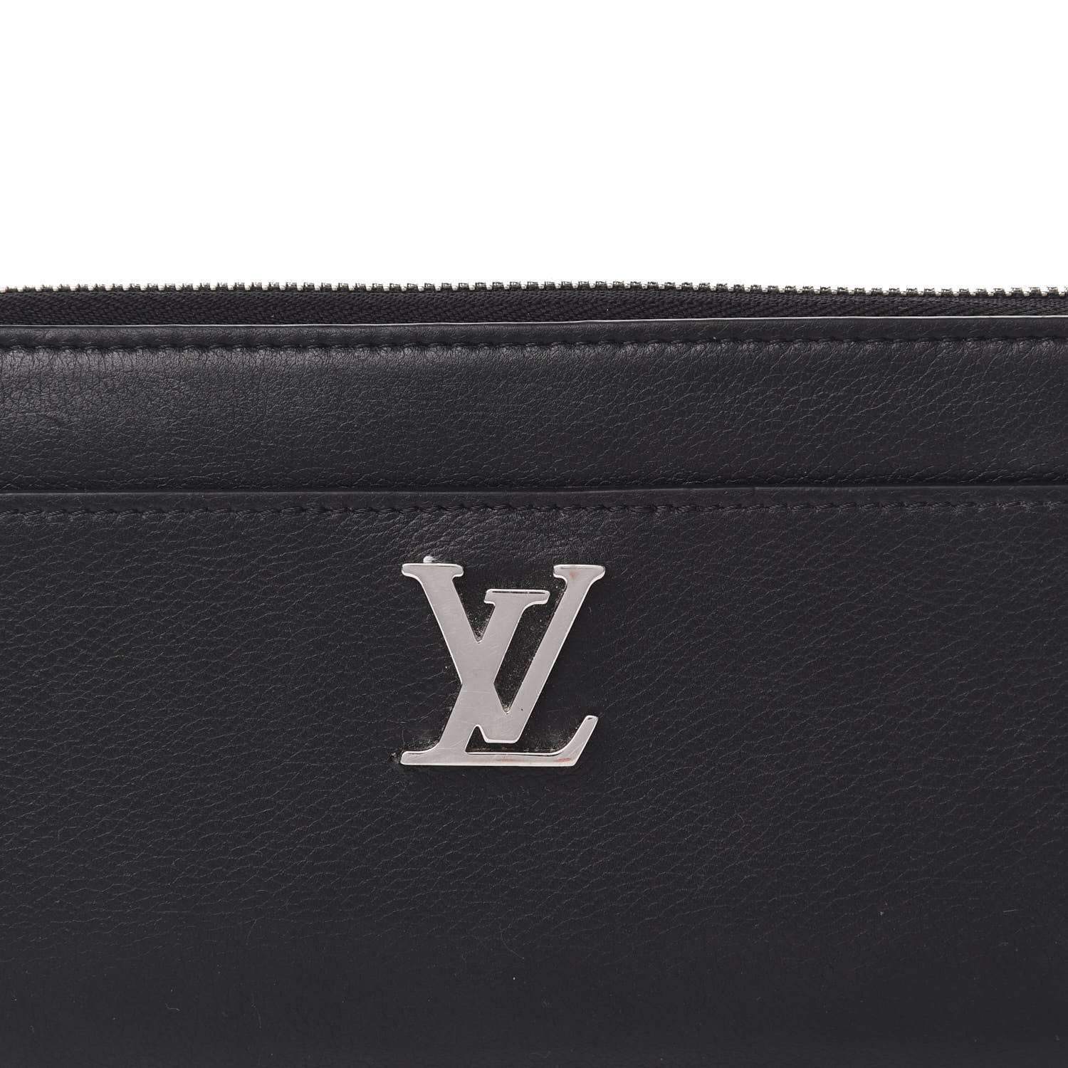 Louis Vuitton Calfskin Zippy Lockme Wallet Black 7 of 7