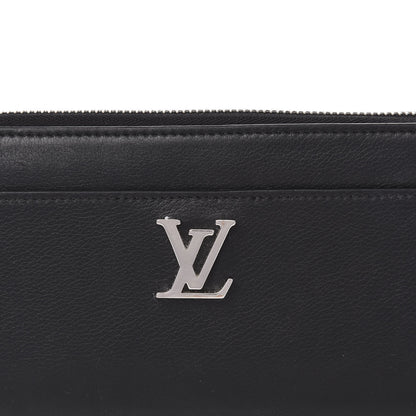 Louis Vuitton Calfskin Zippy Lockme Wallet Black 7 of 7