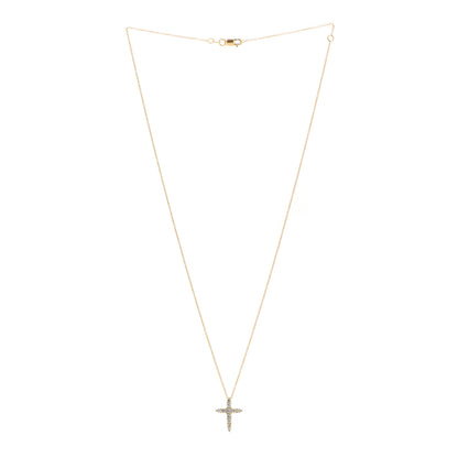 Roberto Coin 18K Yellow Gold Diamond .39ctw Cross Pendant Necklace 3 of 5